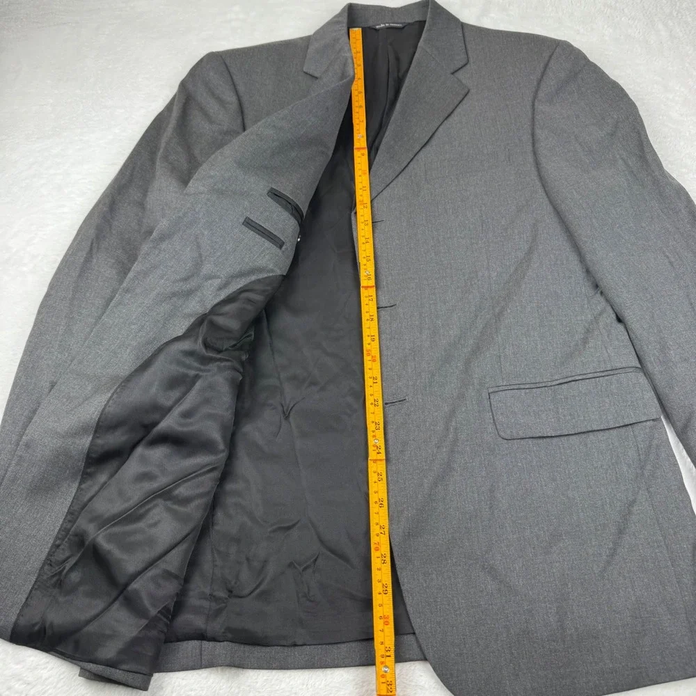 Banana Republic Blazer Mens 42R Grey Modern Fit 100% Wool 3-Button Suit Jacket